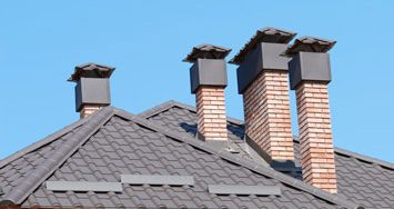 Chimney over a house