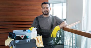 Man Ready For Cleaning